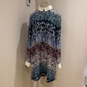 BCBG Multicolor Feather Pattern Women's Dress